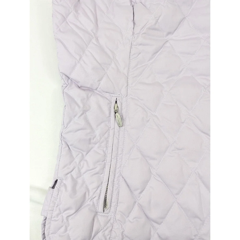 Eddie Bauer Vest Womens Medium Purple Premium Goose Down Quilted Puffer Full Zip - Picture 5 of 12